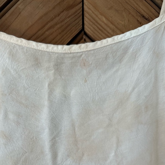 Free People Intimately XS white midi dress lace boho hand tie dyed - Picture 4 of 10